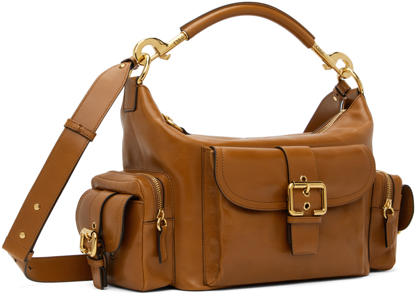 Shop Chloé Tan Large Camera Bag In 26m Clay Brown