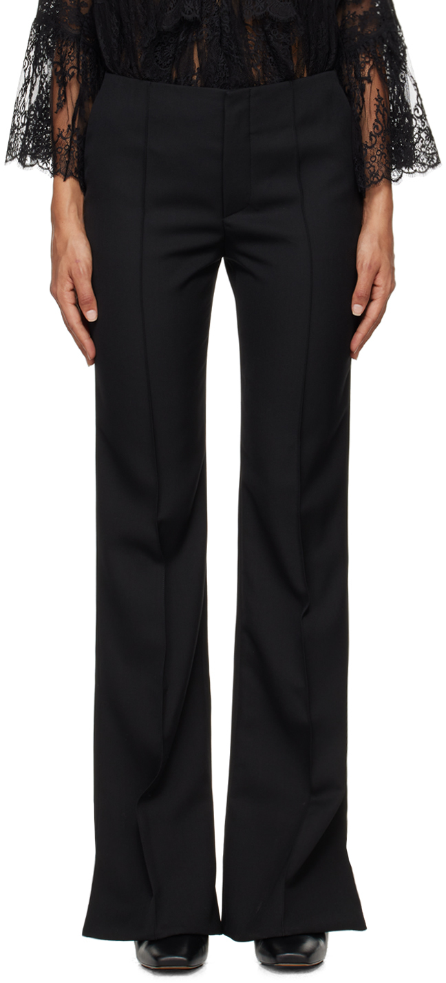 Shop Chloé Black Pinched Seam Trousers In 001 Black