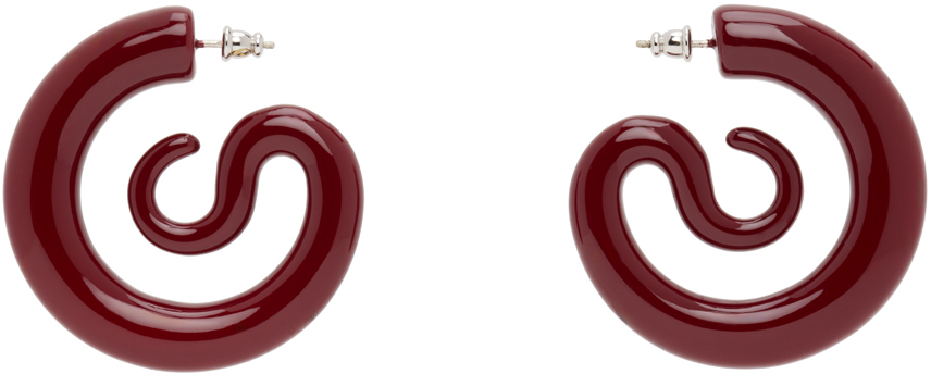 Red Medium Serpent Hoops