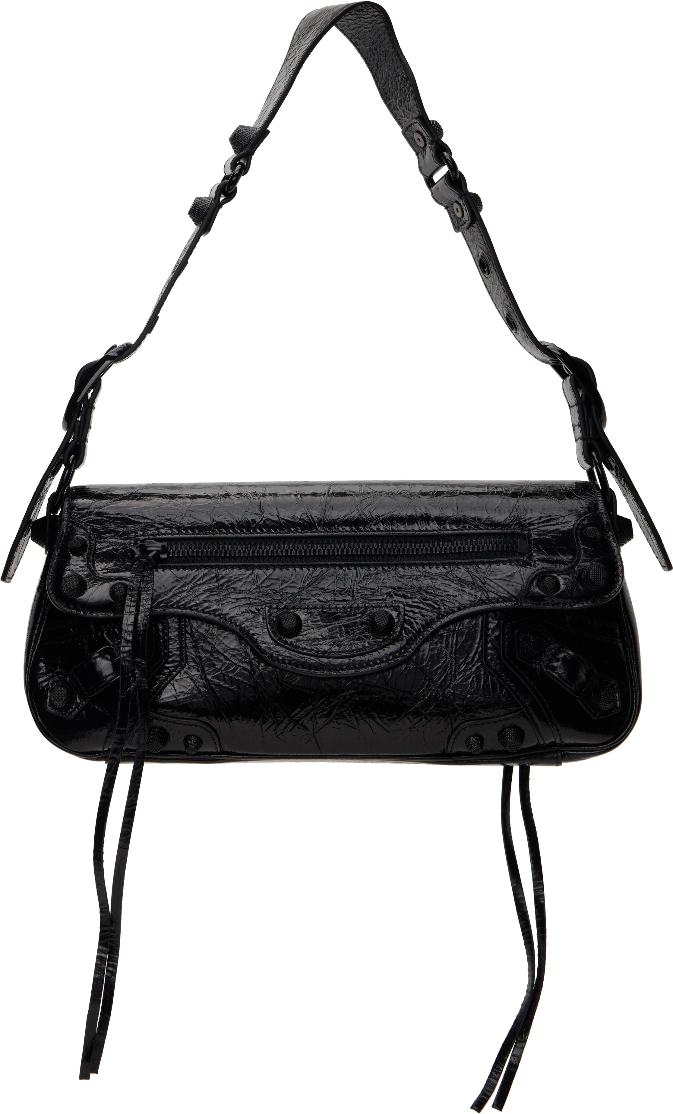 Black Le Cagole Small Sling Bag by Balenciaga on Sale