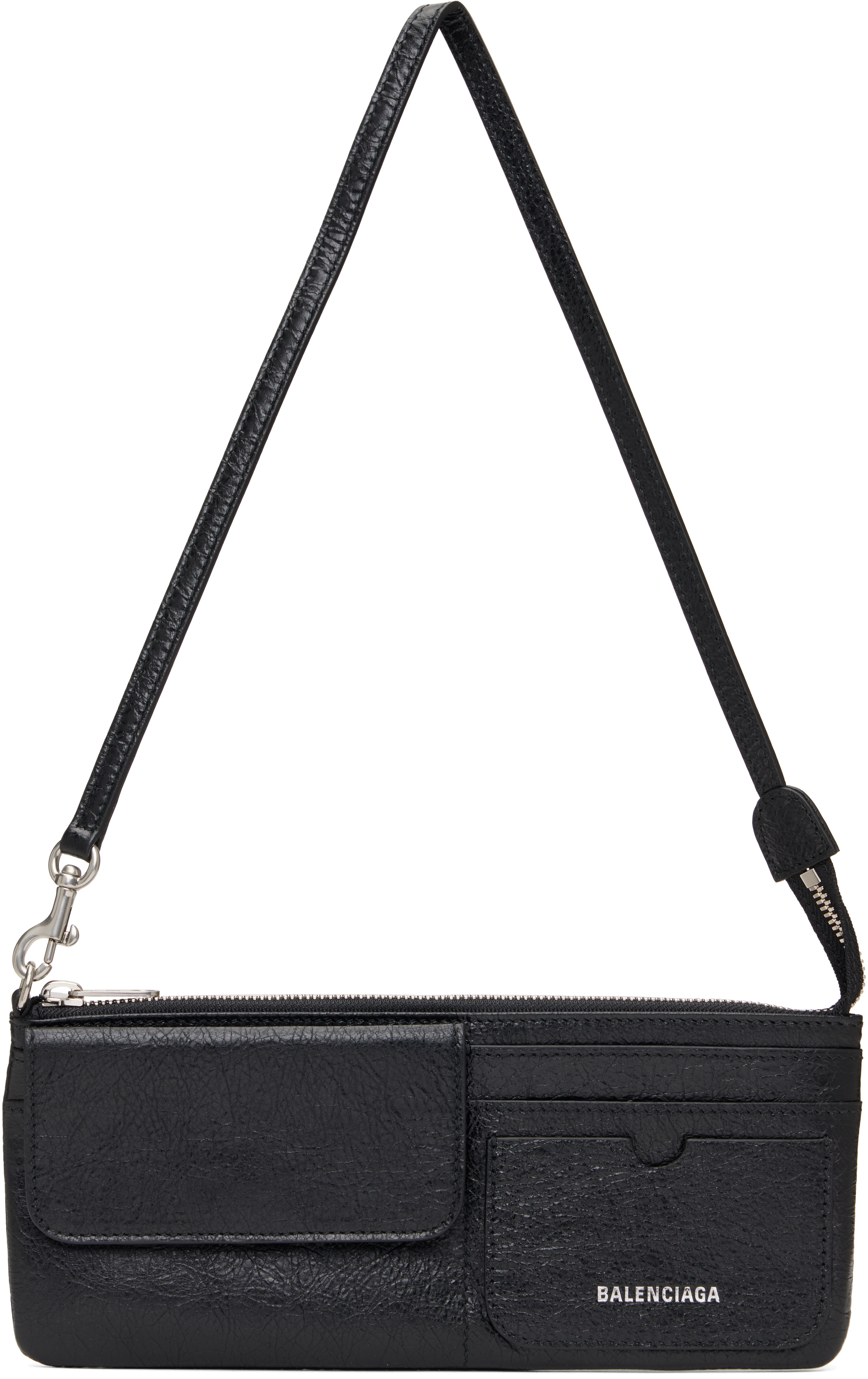 Black Superbusy Shoulder Pouch Bag