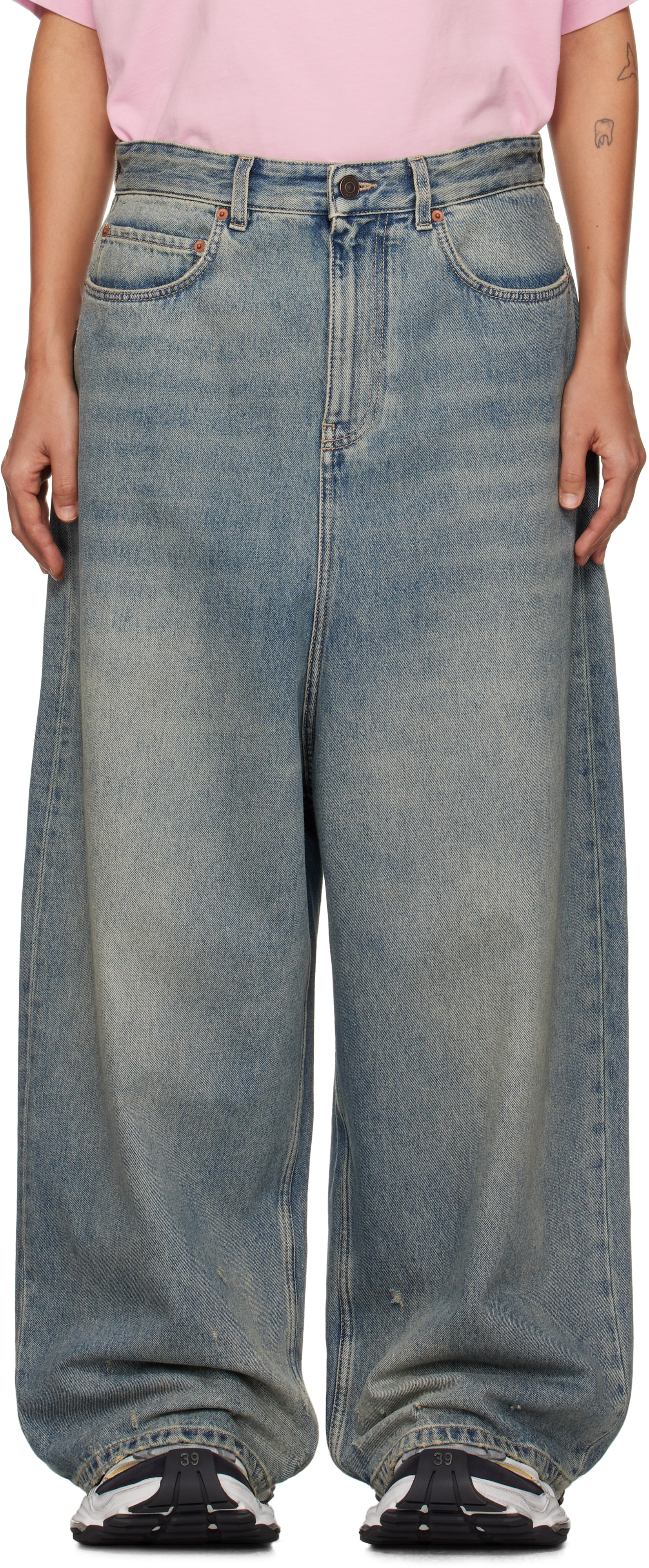 Blue Low Crotch Jeans