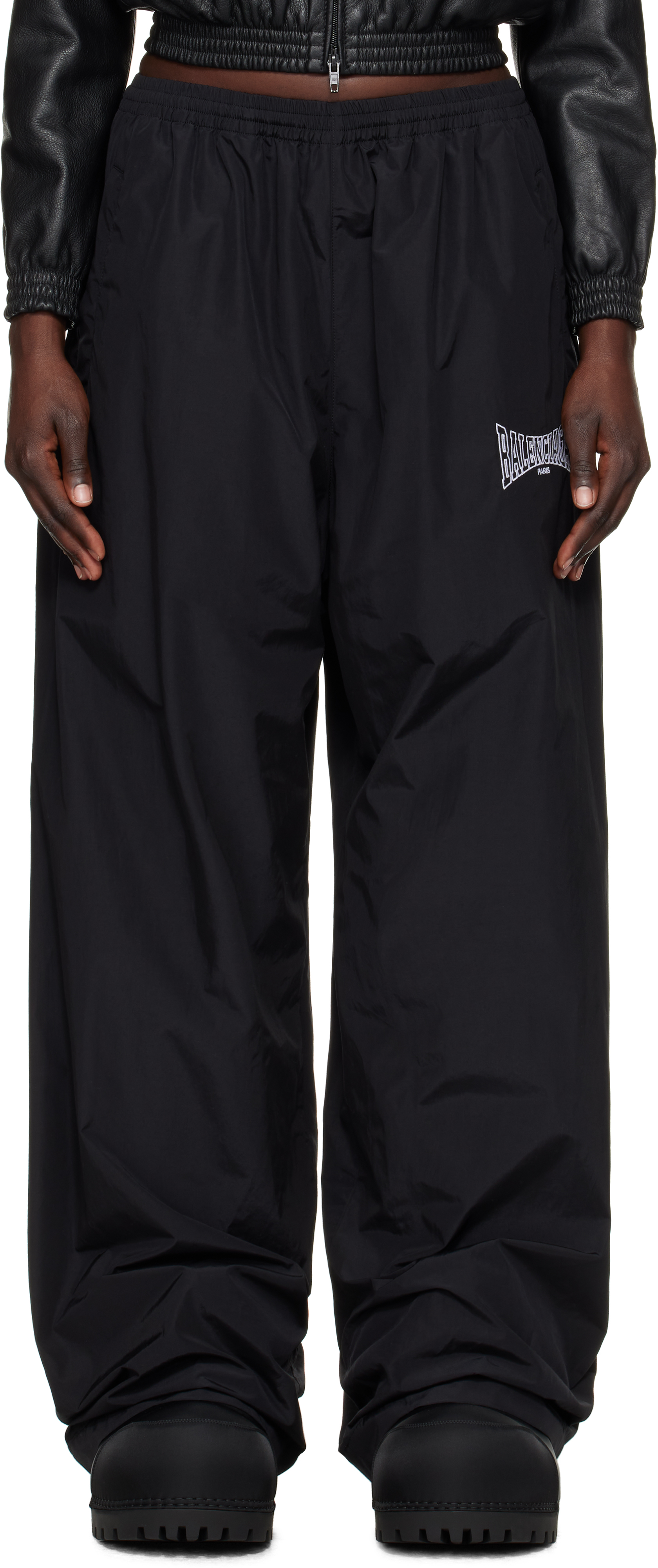 Black 'Balenciaga Boxing' Track Pants