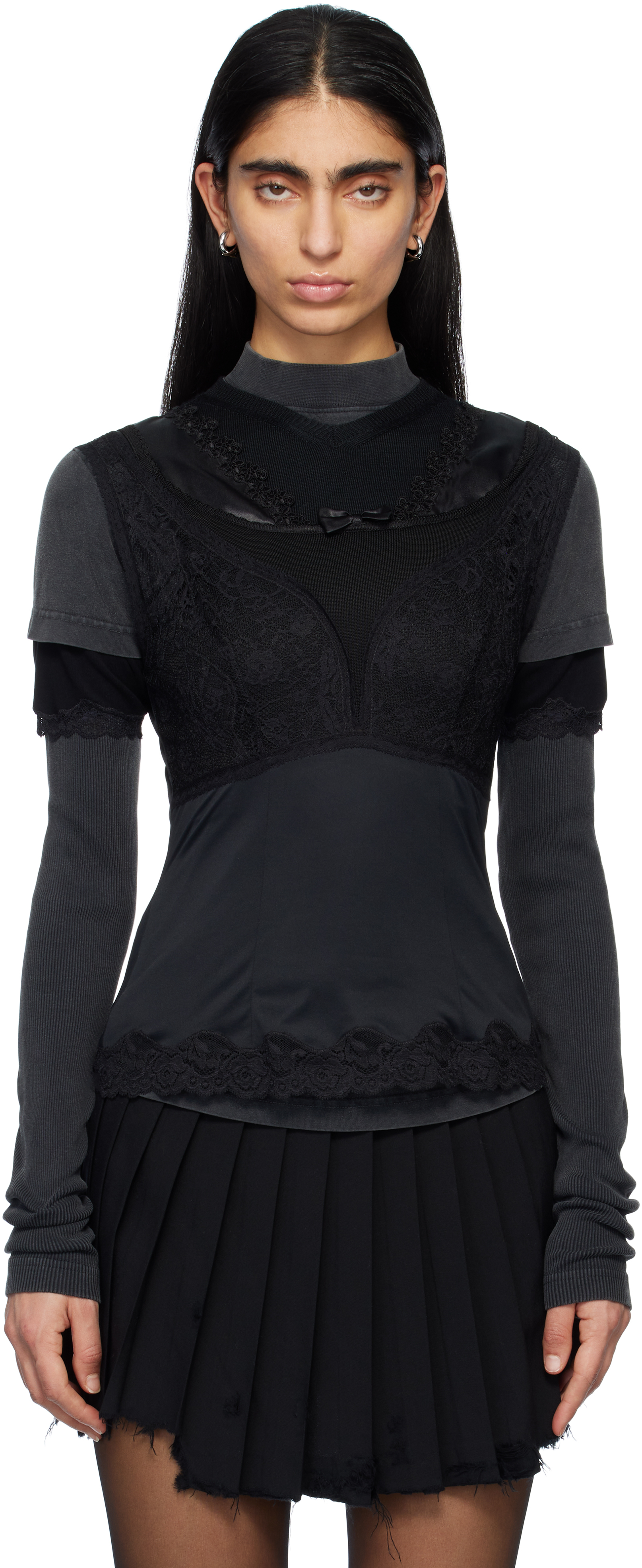 Black Layered Top