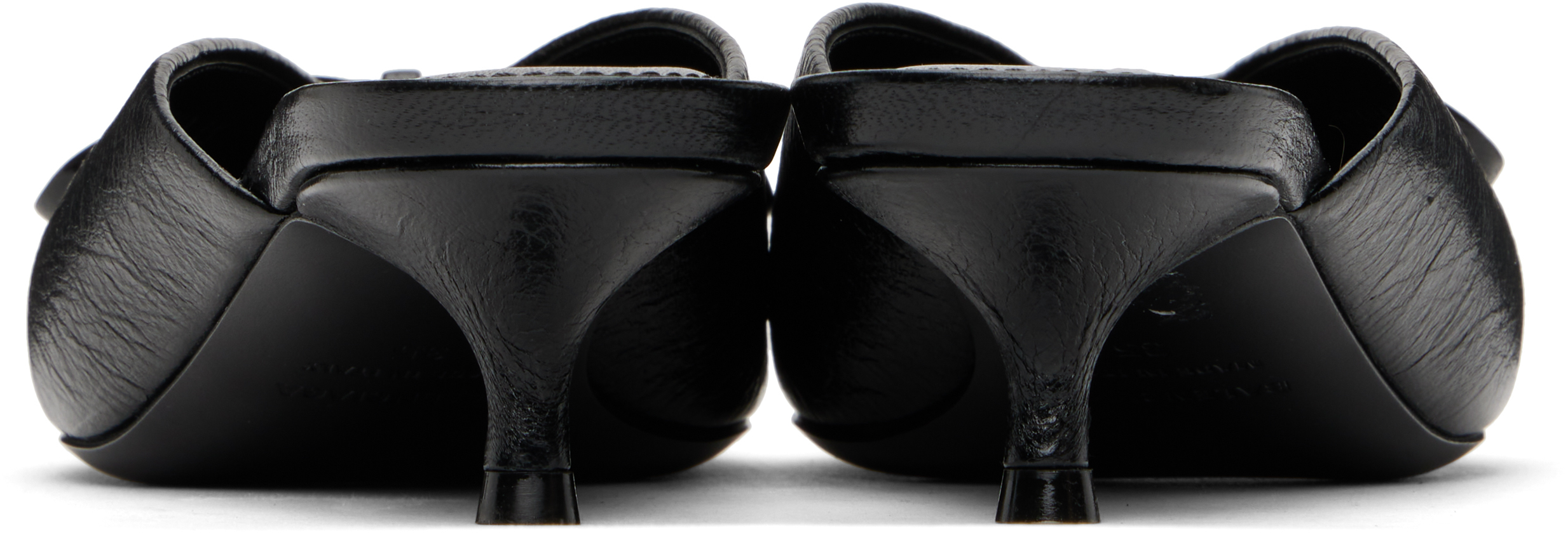 Balenciaga Black Knife Bow 40mm Mules In 1000 Black