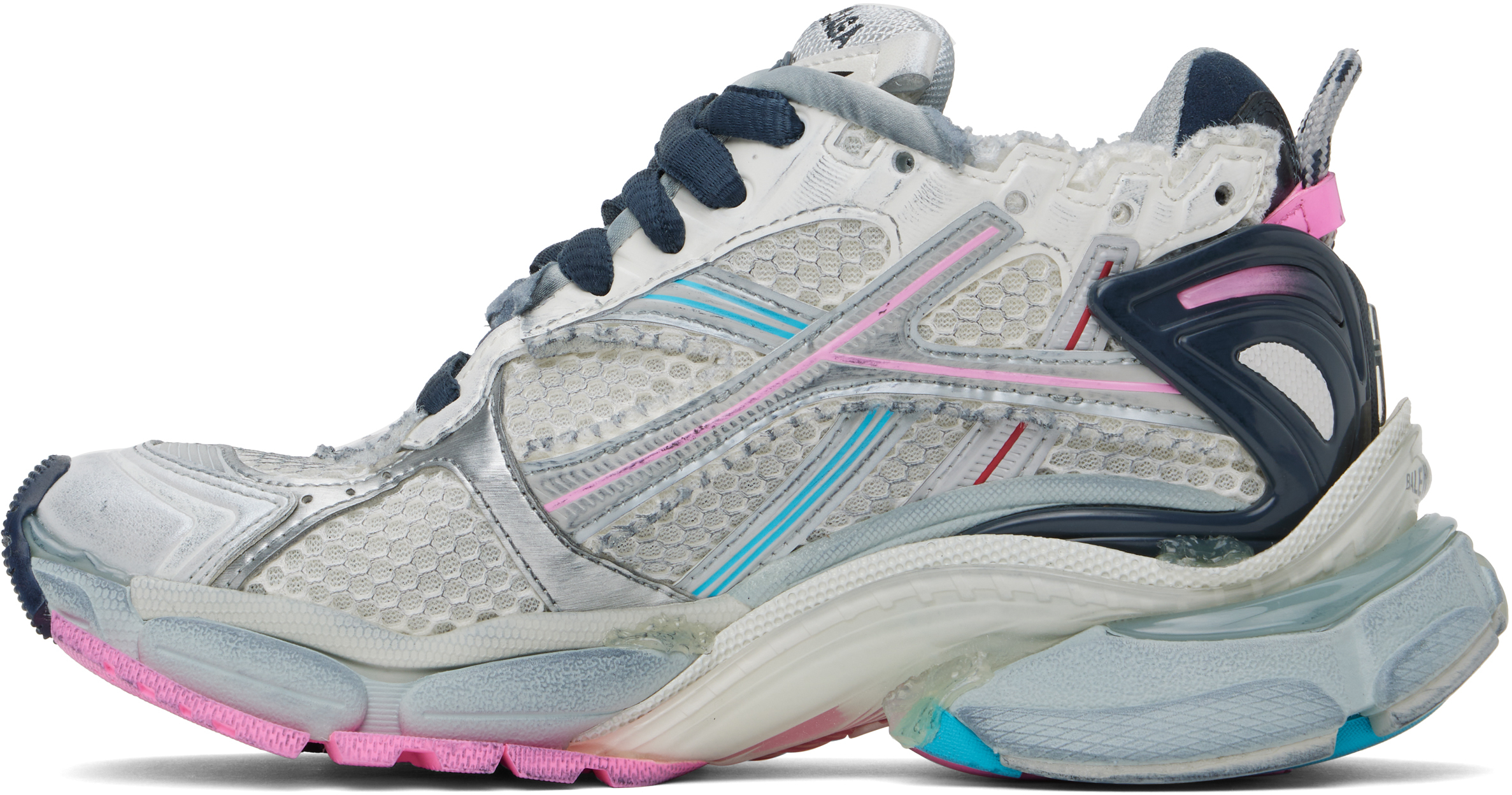 Balenciaga Runner Sneakers In 9154 Eggsh/grey/pink