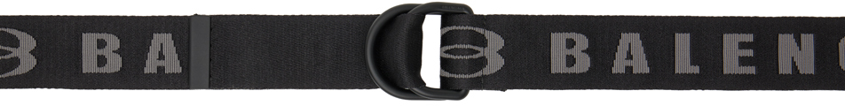 Black & Gray D Ring Belt