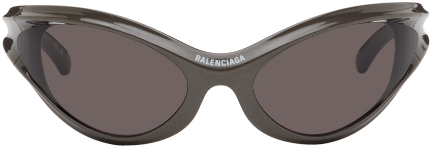 関税送料込 BALENCIAGA ダイナモラウンド サングラス Balenciagaのグレー Dynamo ラウンドサングラスがセール中