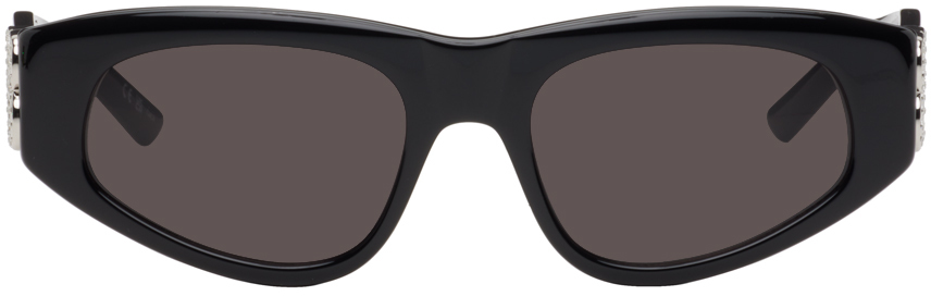 Balenciaga Black Dynasty D-frame Sunglasses In Black-silver-grey