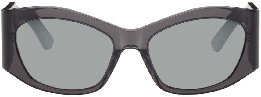 Balenciaga Black Square Sunglasses In Gray