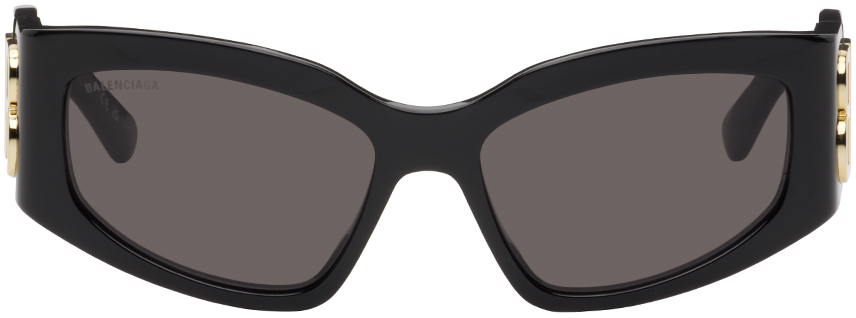 Balenciaga Black Bossy Cat Sunglasses In Black-black-grey