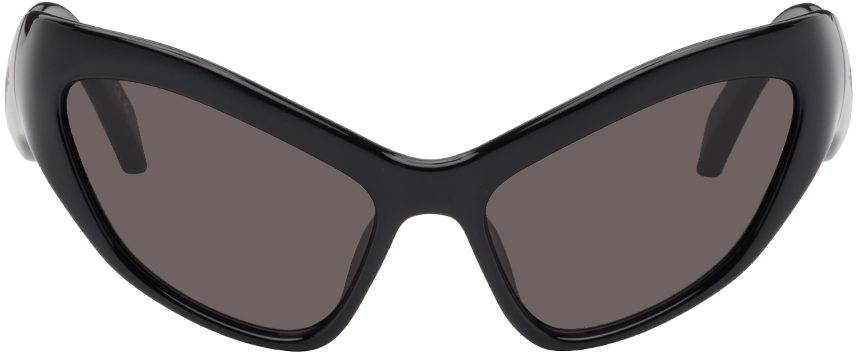 Balenciaga Black Hamptons Cat Sunglasses In Black-black-grey