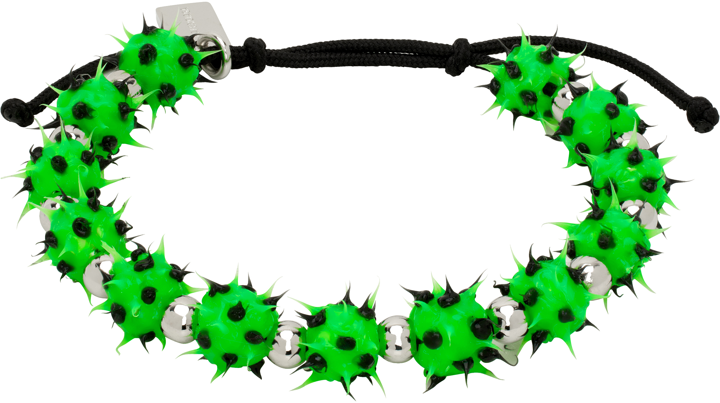 Green & Silver Malibu Silicone Bracelet