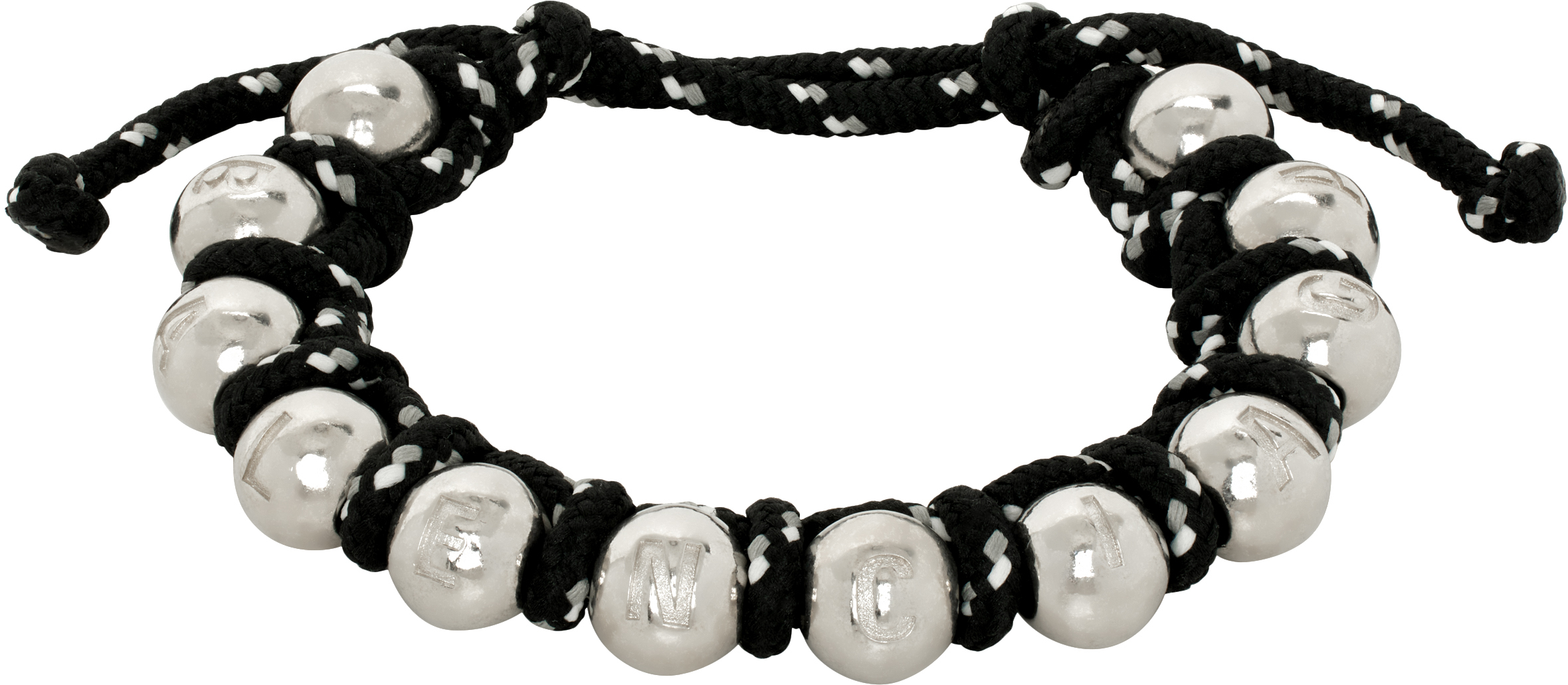 Silver & Black Malibu Ball Bracelet