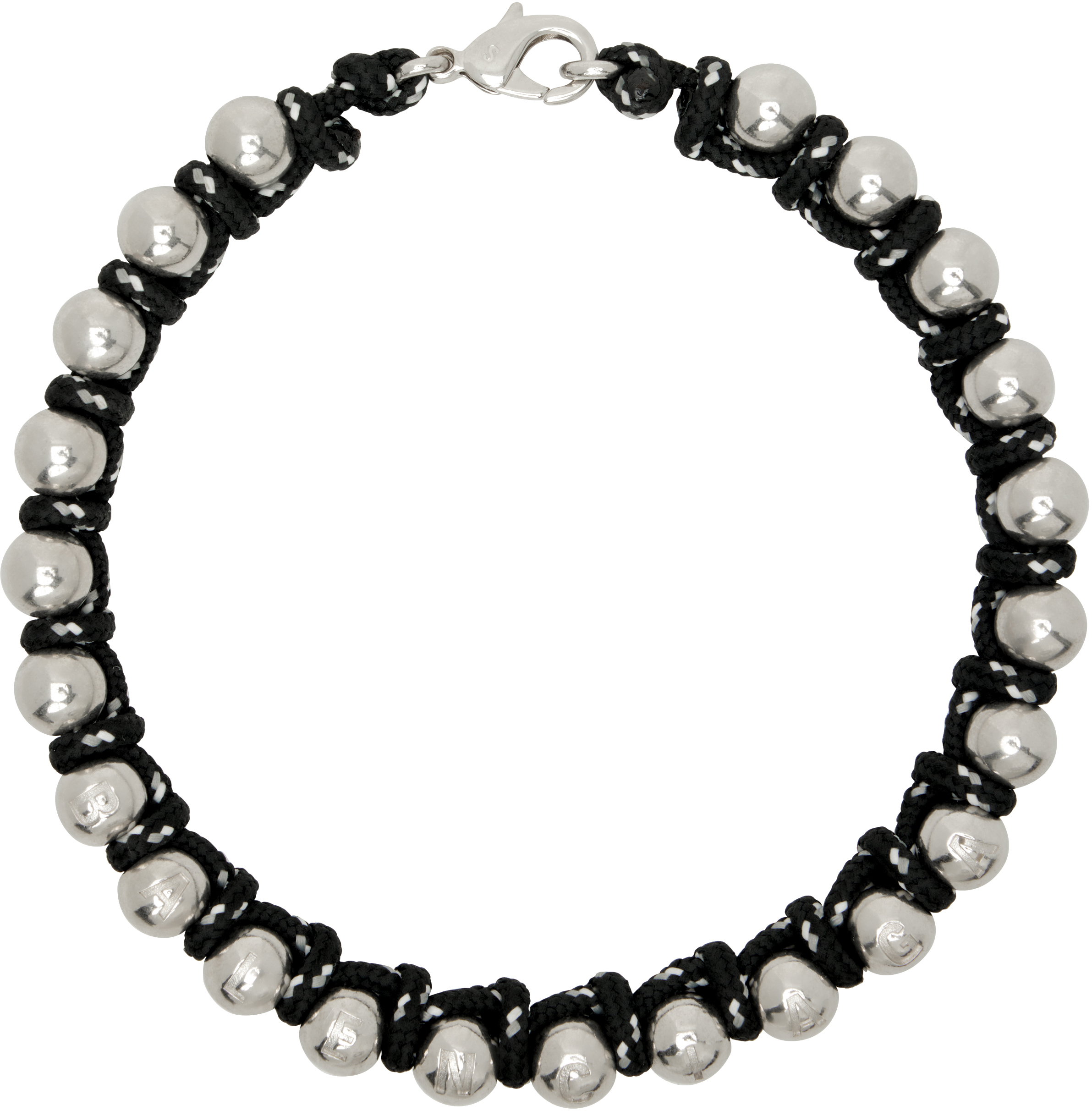 Silver & Black Malibu Ball Choker