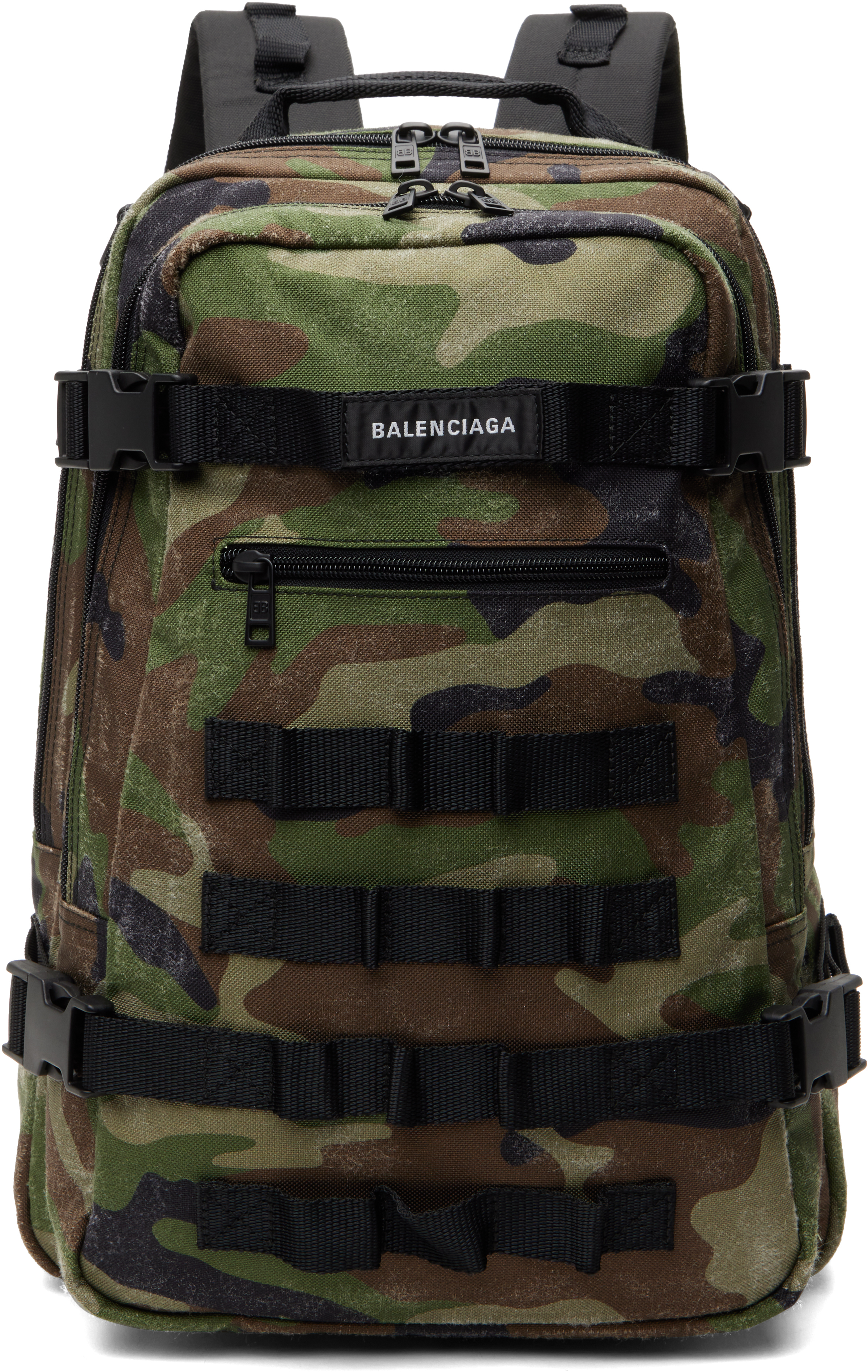 Green & Brown Camo Army Space Backpack