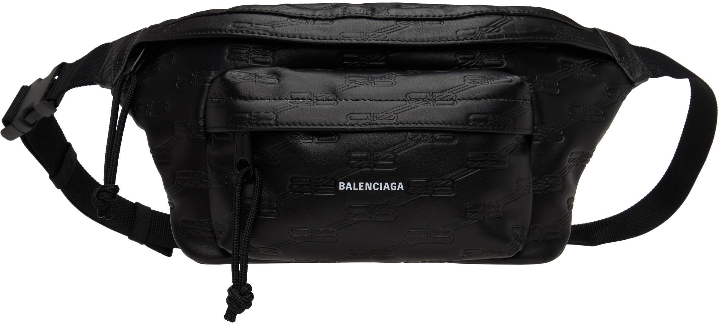 Balenciaga ブラック BB モノグラム バックパック バレンシアガ新作「BB モノグラム」ダブルBロゴ＆ストライプを配