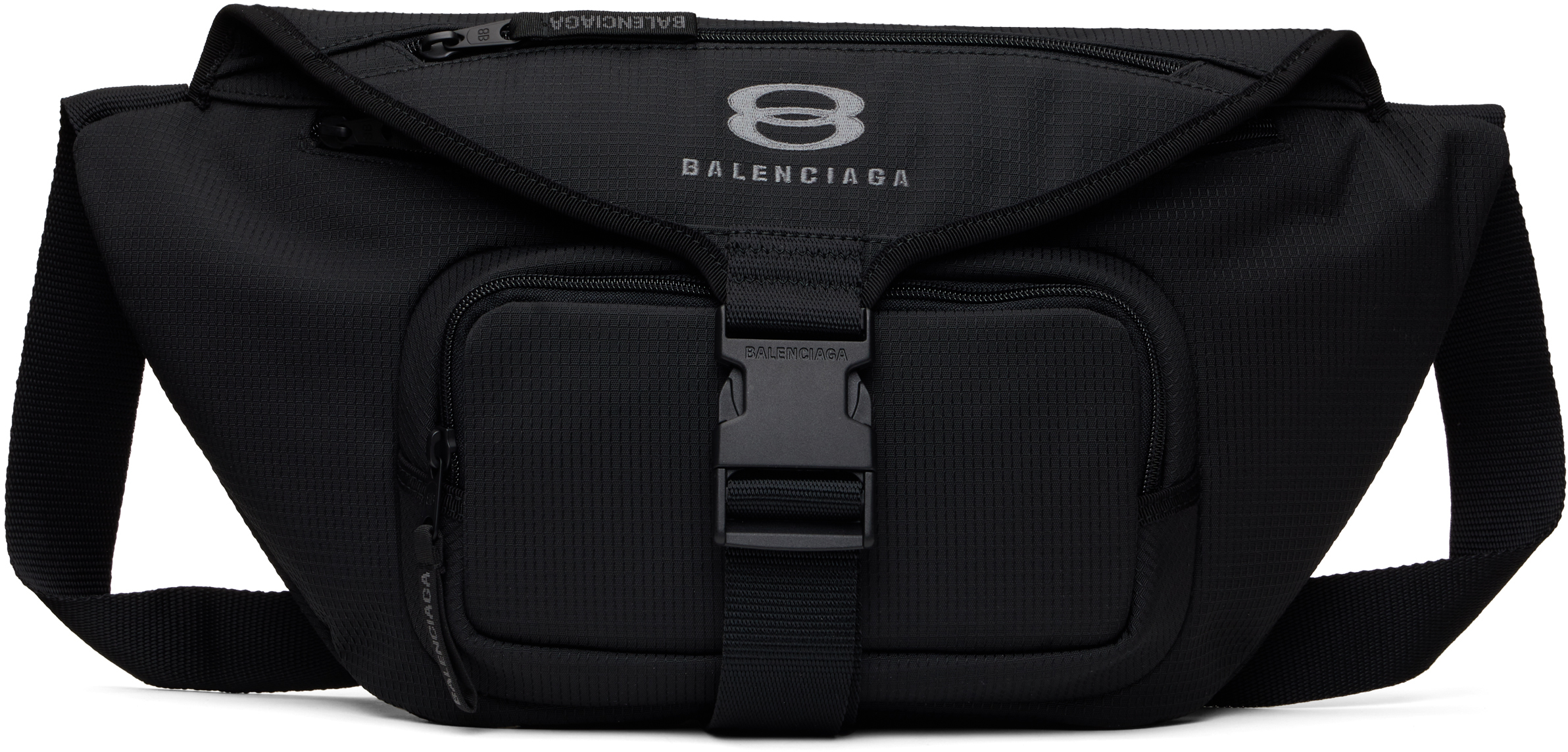 Black Utility Large Belt Bag