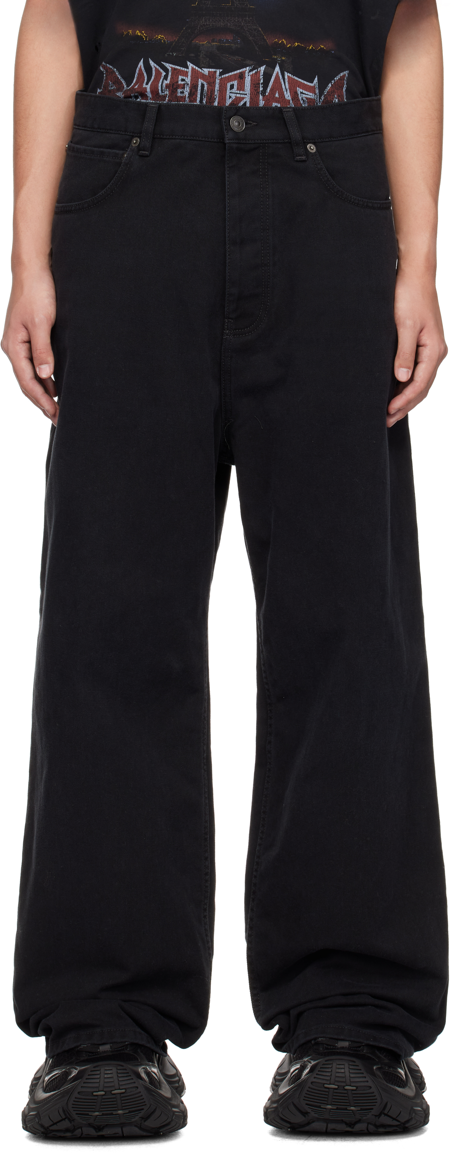 高感度ショップで2023年売れたブランド Balenciaga: Black Baggy Jeans | SSENSE パンツ