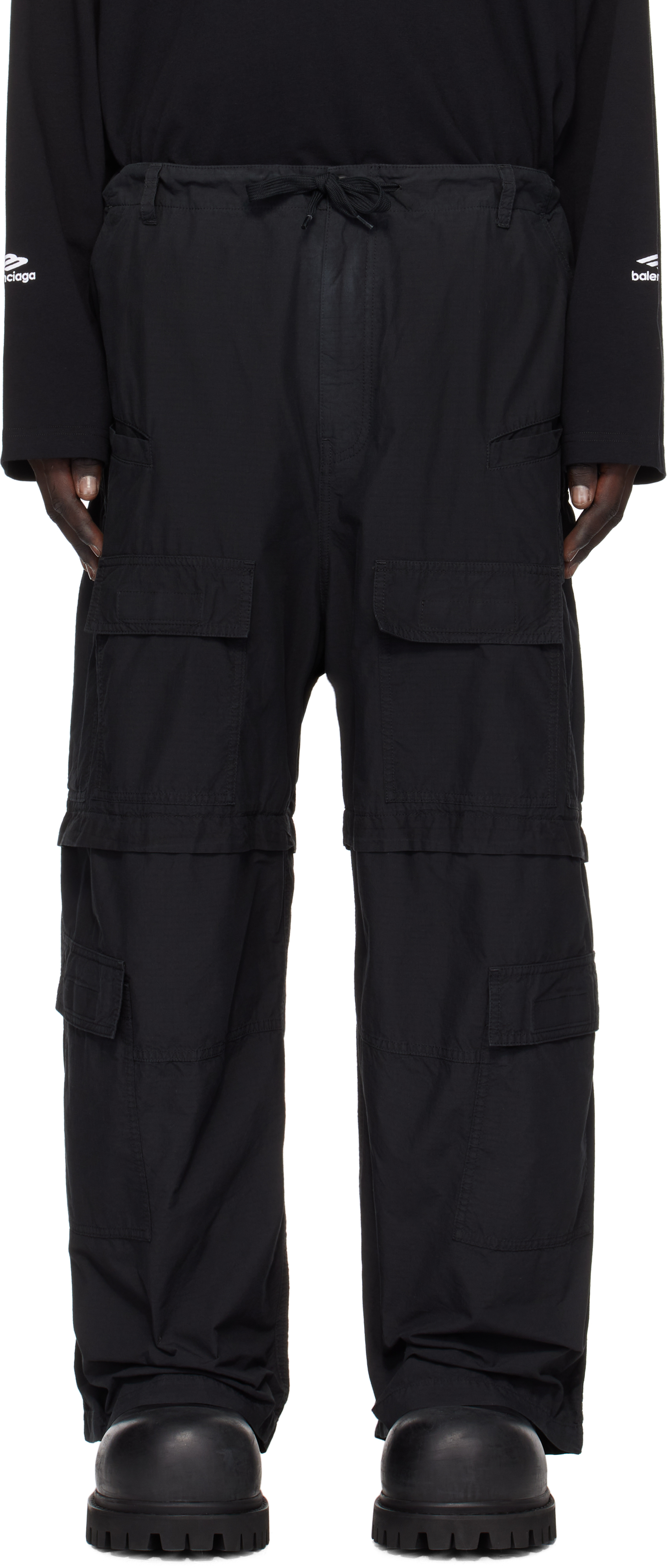 Black Light Ripstop Large Cargo Pants