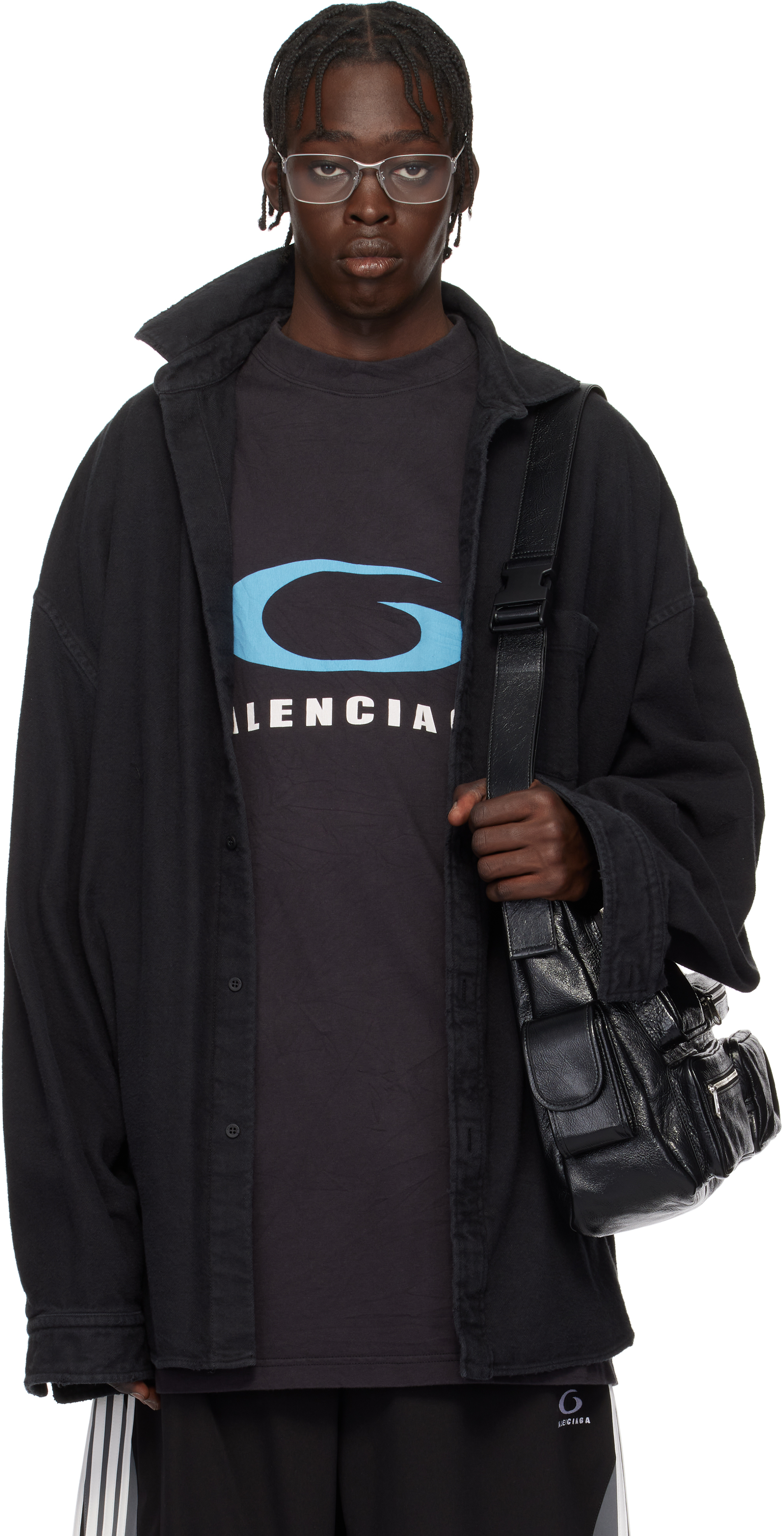 Balenciagaのブラック Sports Icon レイヤード シャツがセール中