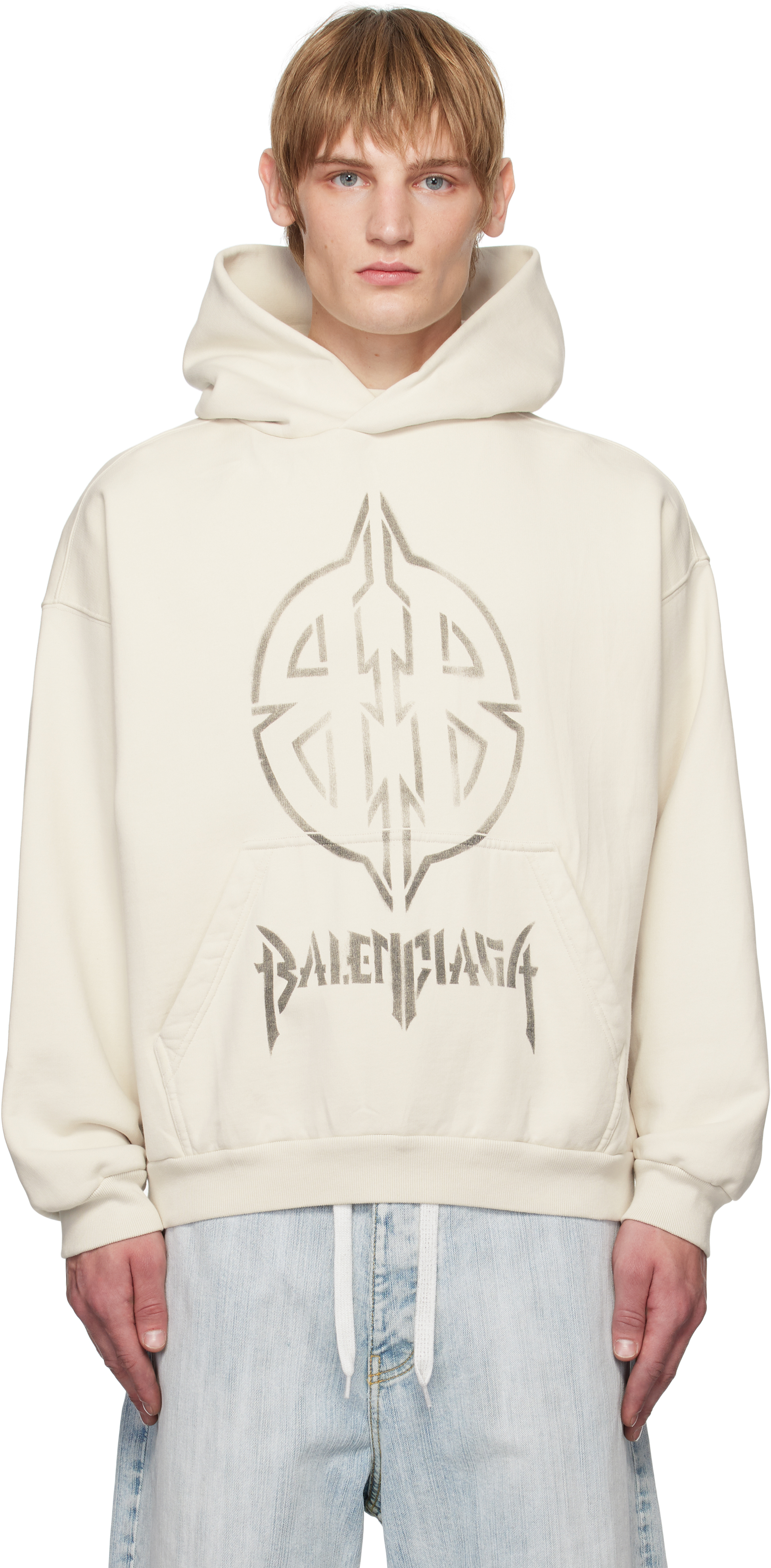 Balenciaga off white hoodie hotsell