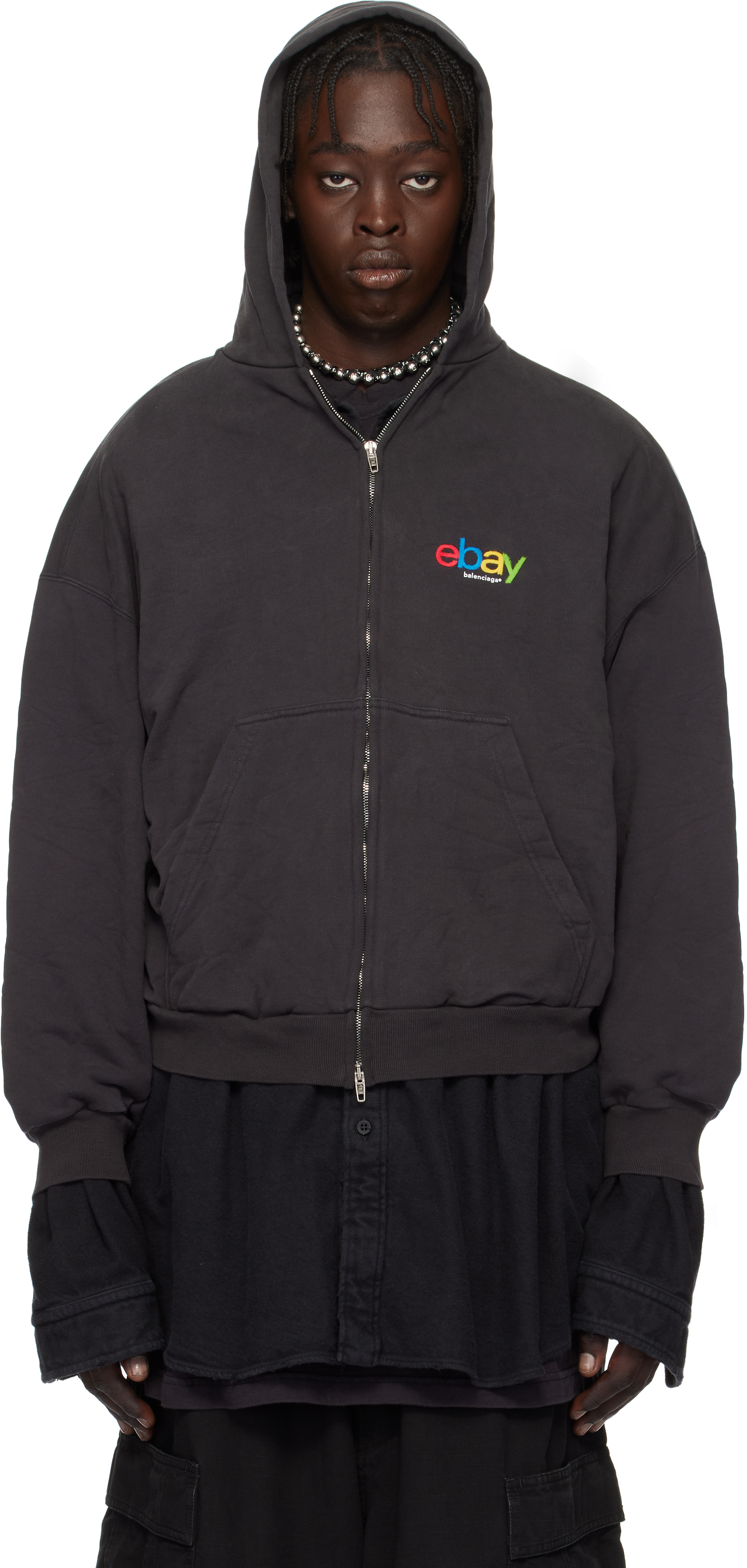 Black eBay Edition Zip-Up Hoodie