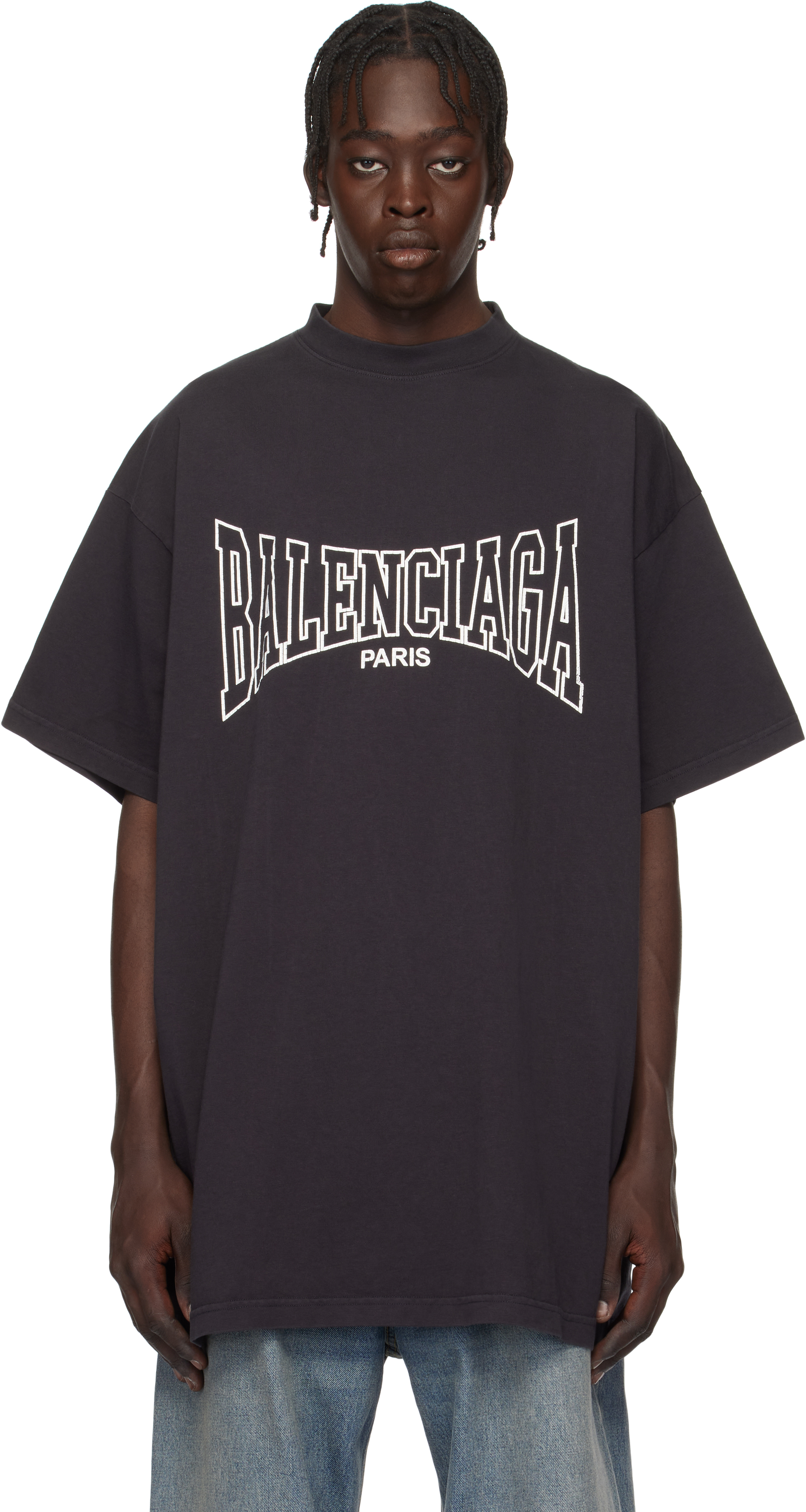 Black 'Balenciaga Boxing' Oversized T-shirt