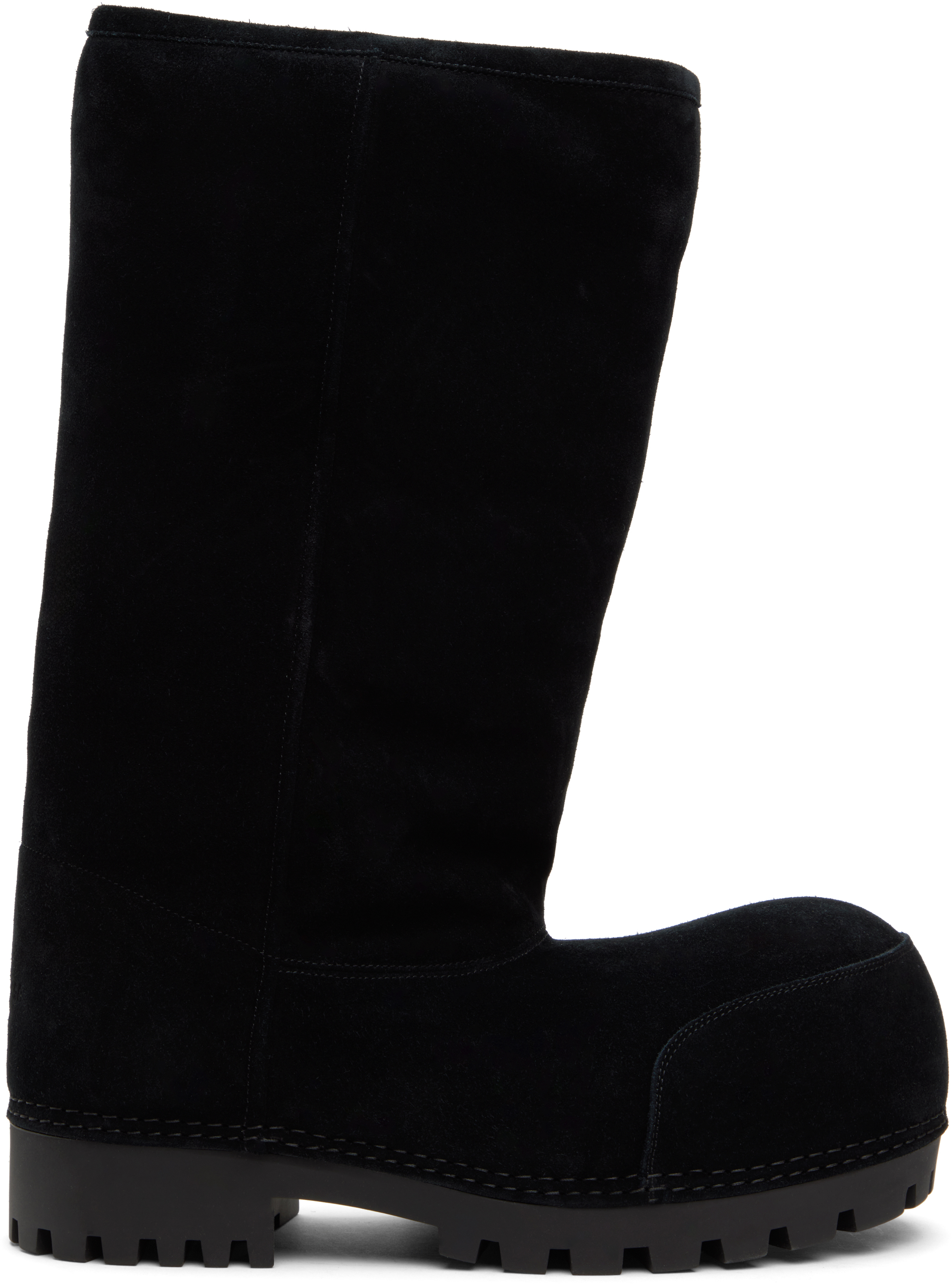 Black Alaska Fur High Boots