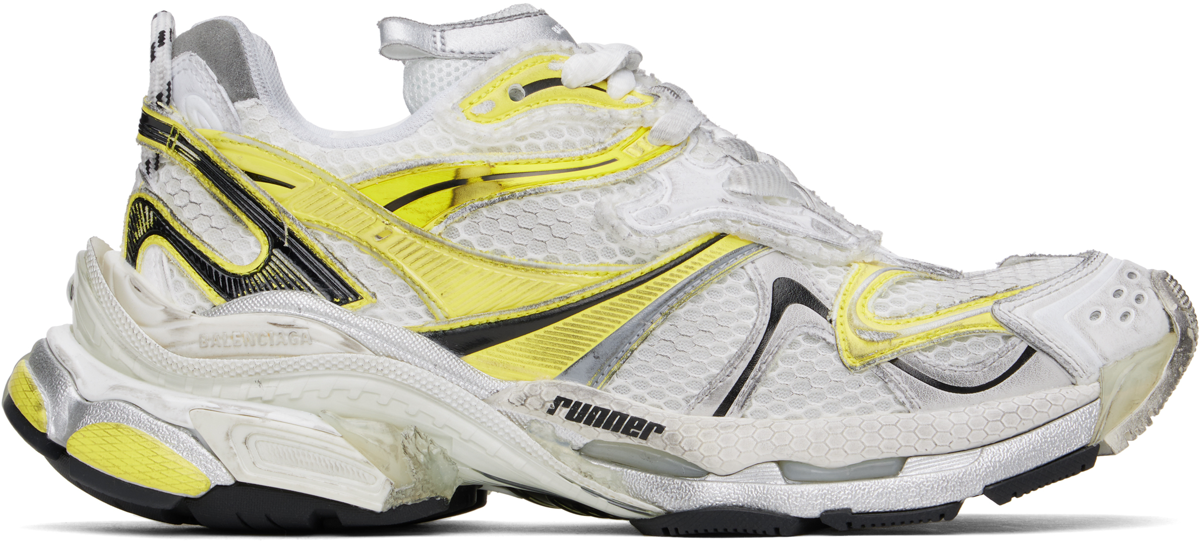 White & Yellow Runner 2.0 Sneakers