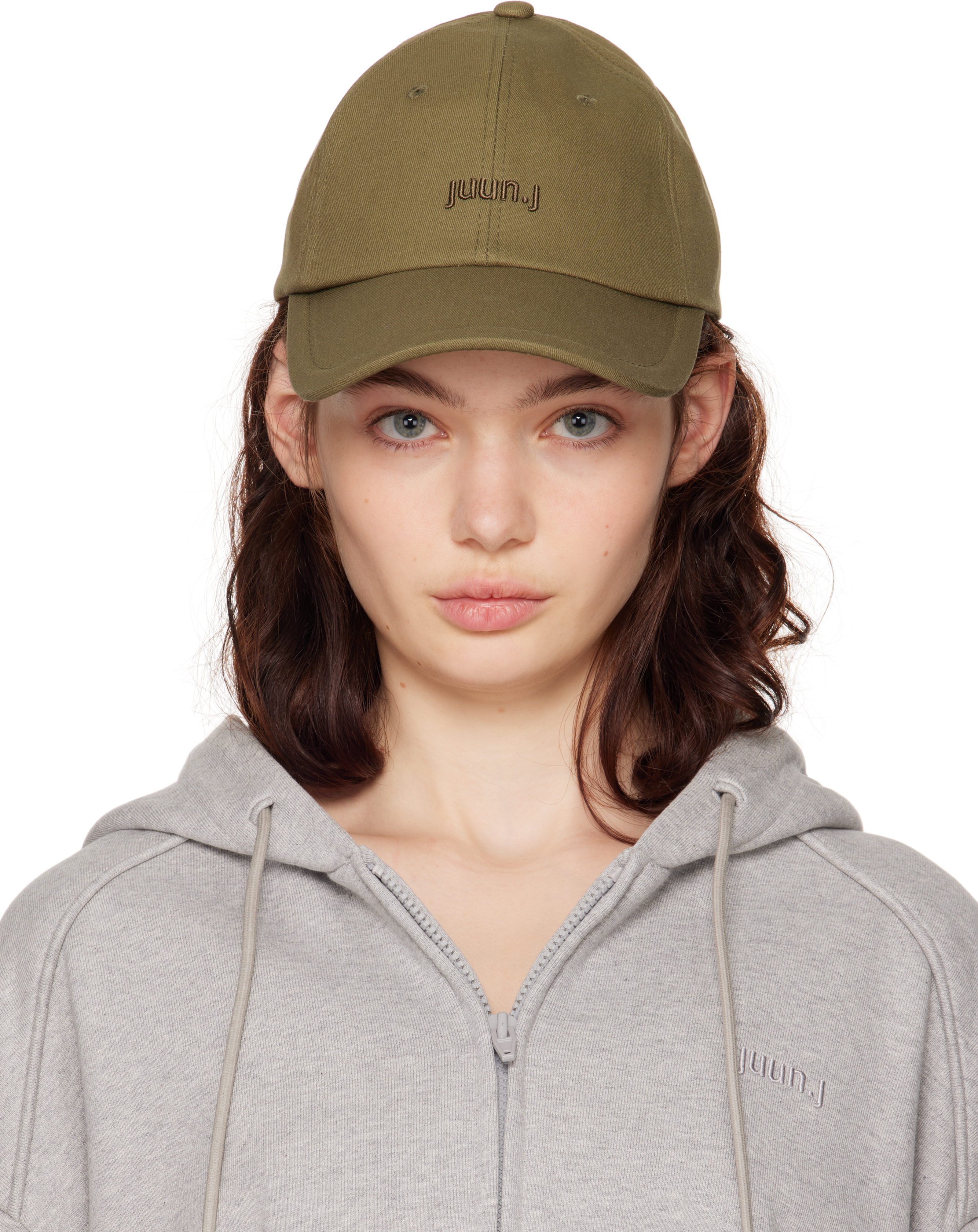 Juun. J Khaki Cotton Ball Cap