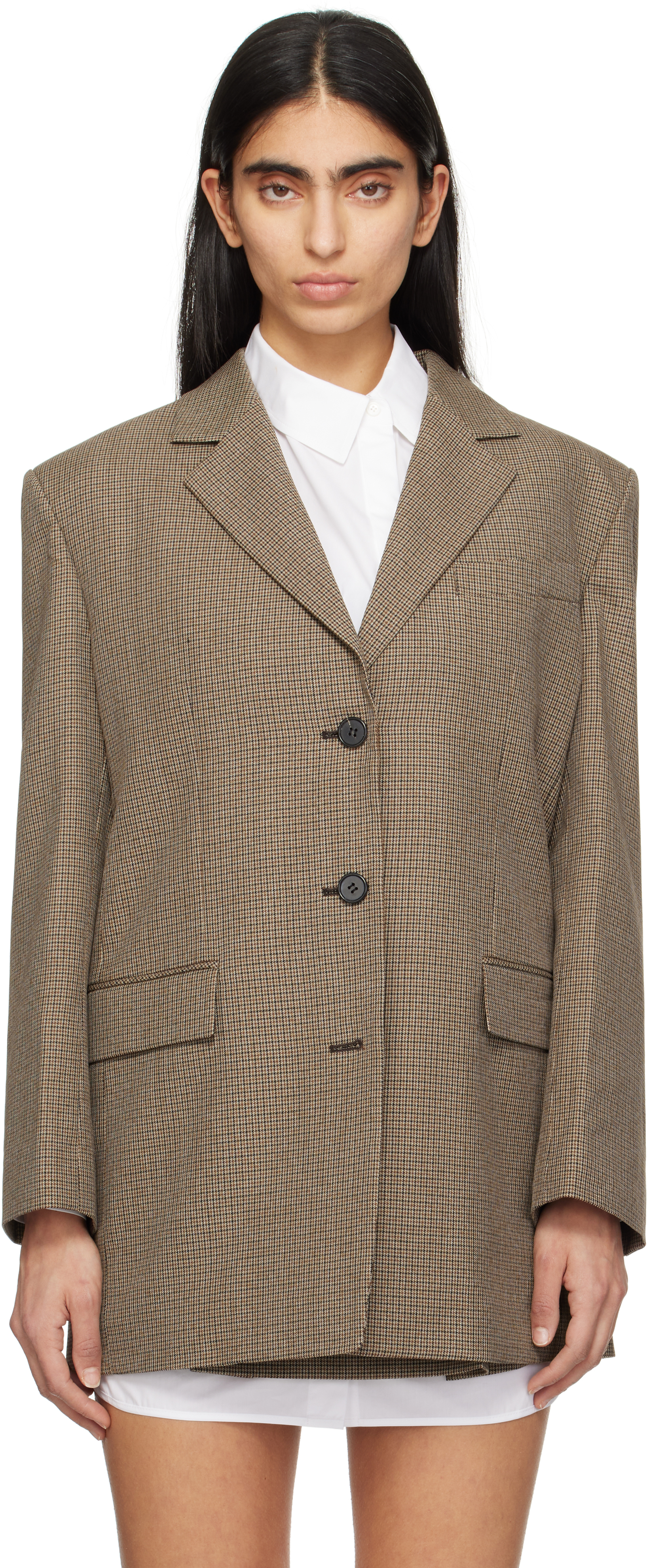 Juun. J Brown Wool Blazer