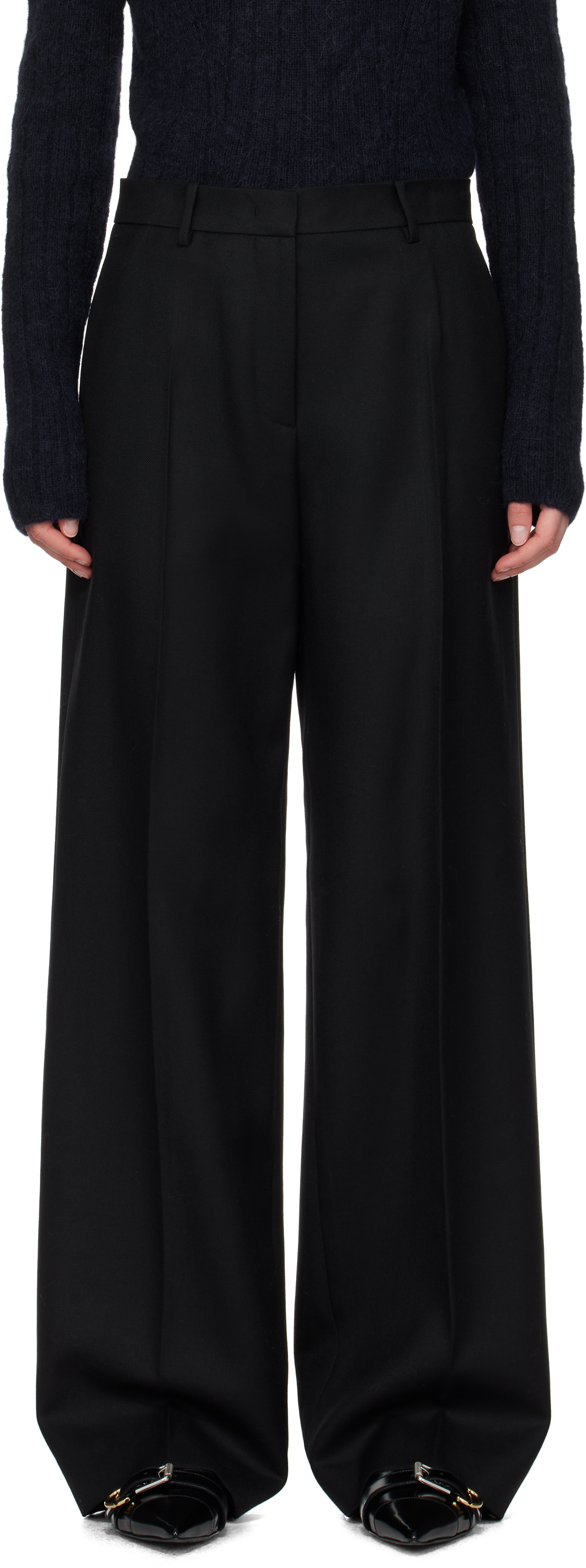 Juun. J Black Basic Masculine Fit Trousers