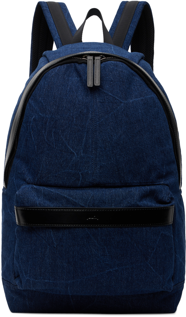 Shop Juunj Blue Denim Backpack In P Blue