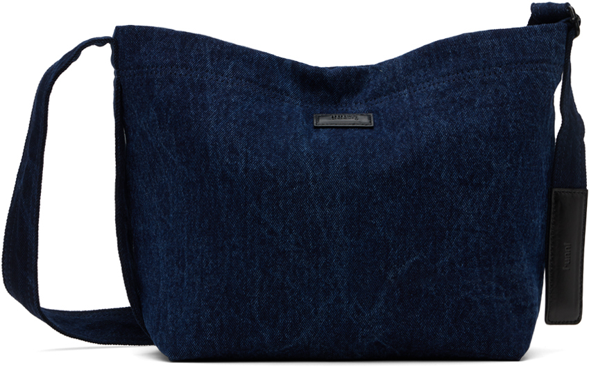 Juun. J Blue Denim Cross Messenger Bag