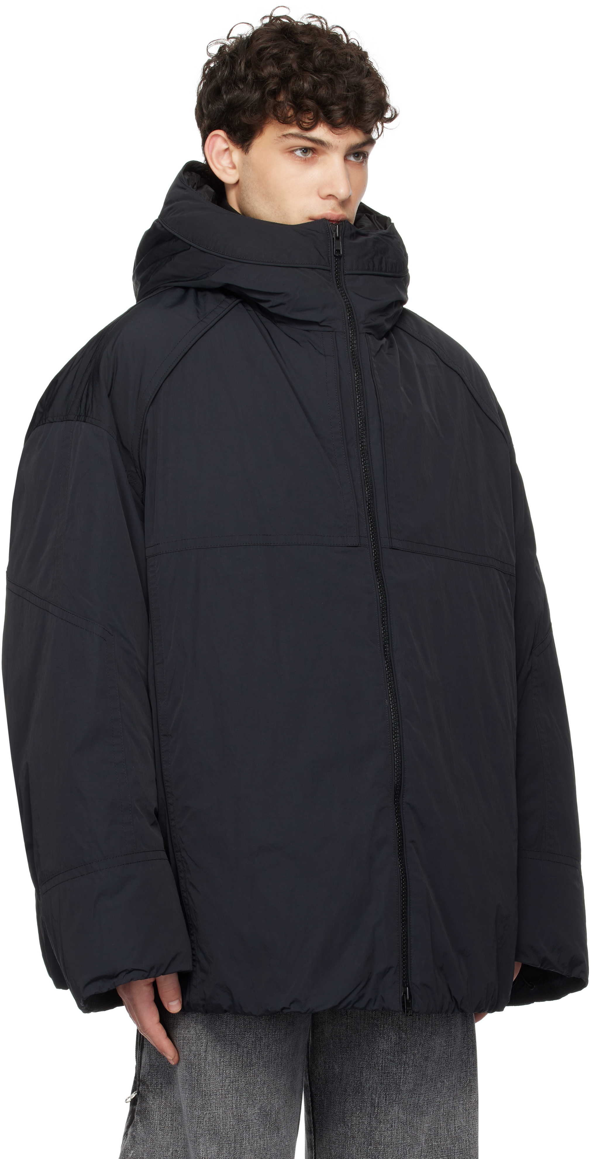 JUUNJ BLACK HEAVY DOWN JACKET 