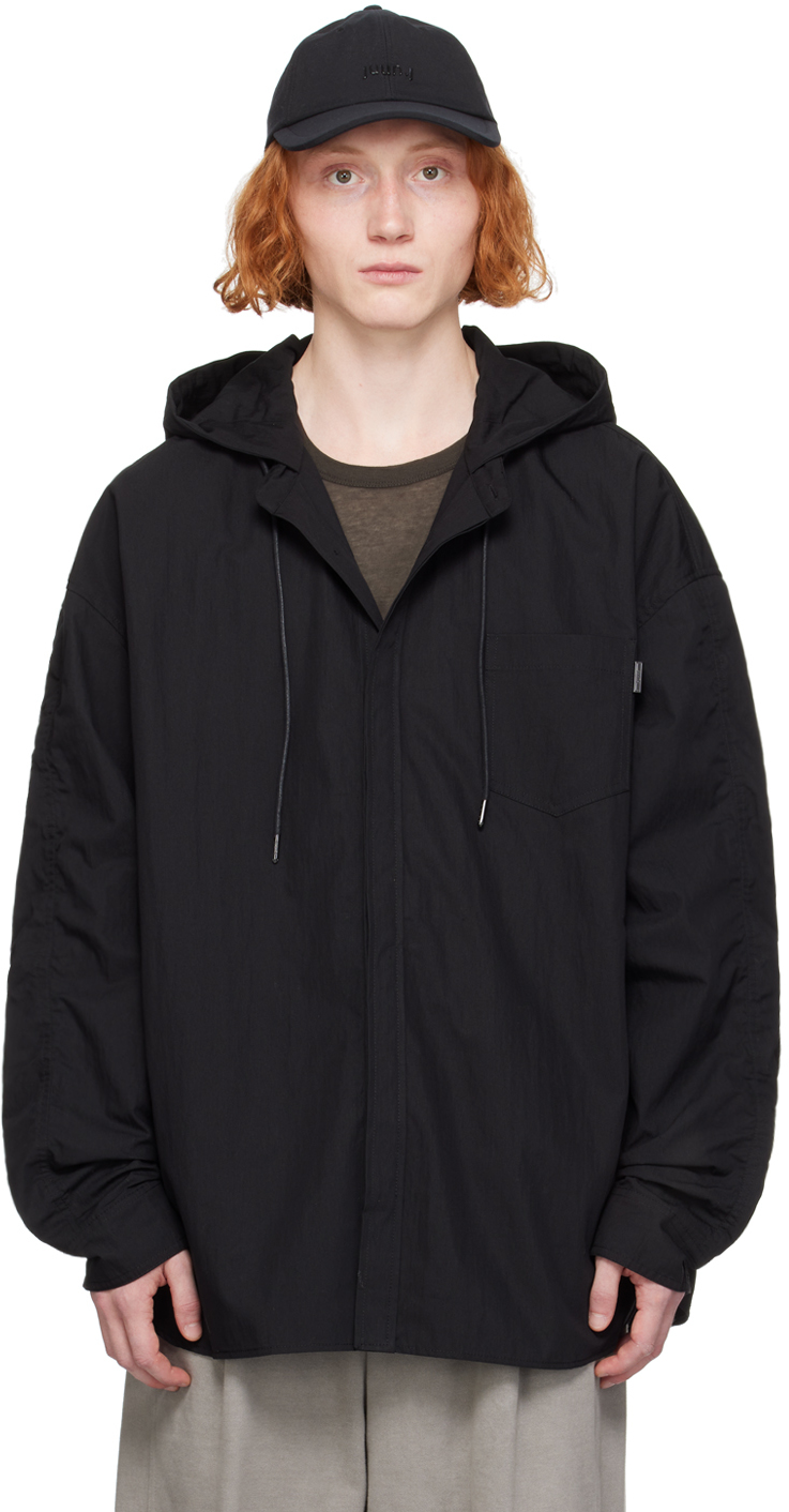 Juun. J Black Cotton & Nylon Jacket