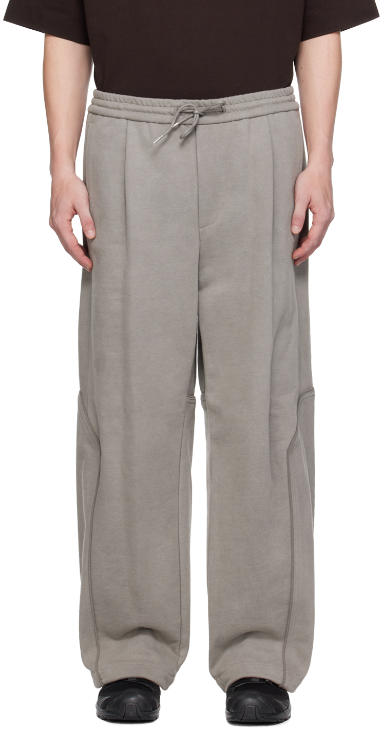 Shop Juunj Gray Drawstring Sweatpants In A Beige