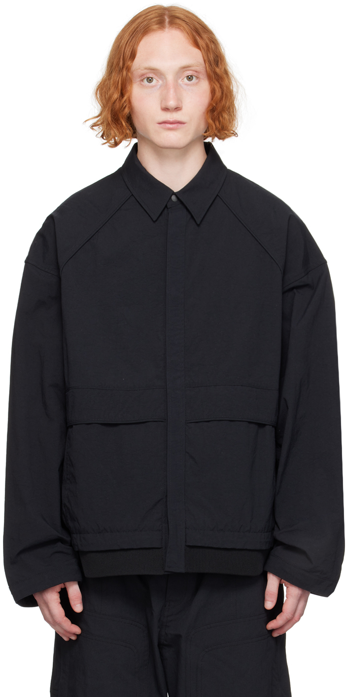 Juun. J Black Paneled Shirt