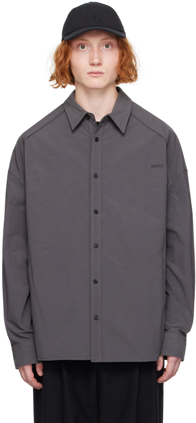 Juun. J Gray Nylon Shirt