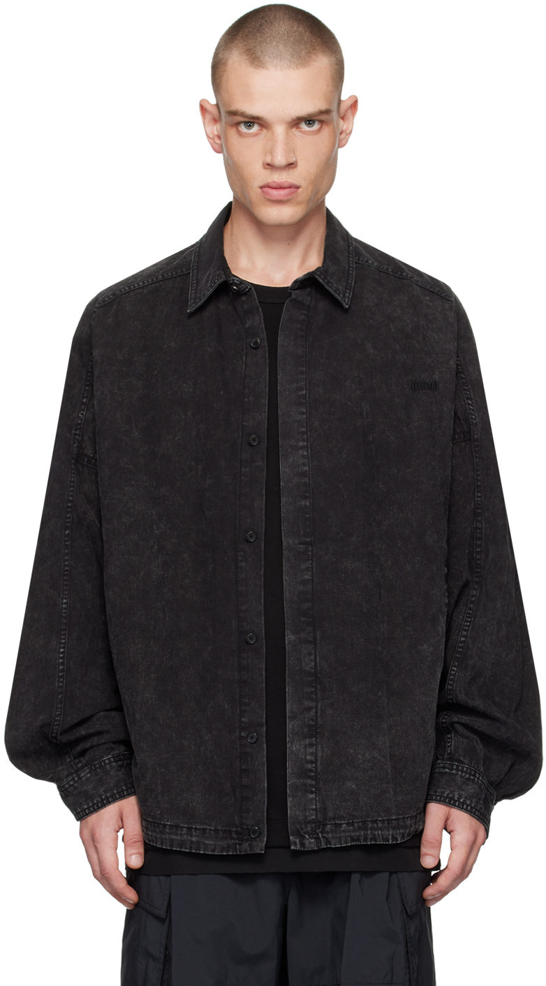 Black Faded Denim Shirt by Juun.J on Sale