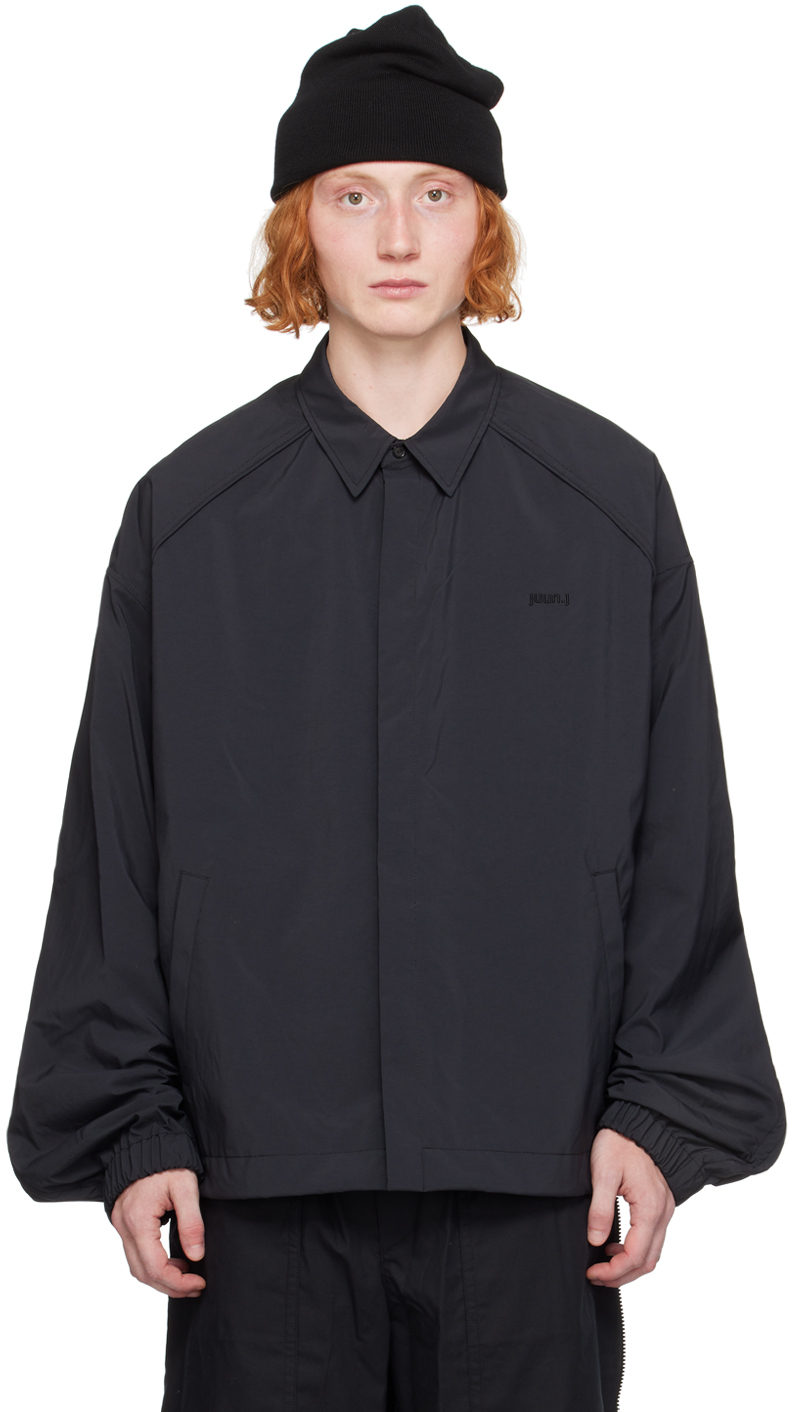 Juun. J Black Puckering Shirt