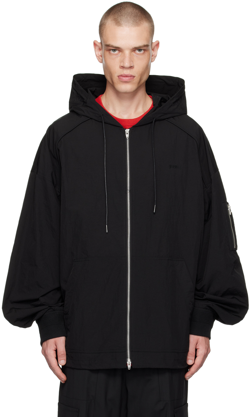 Juun. J Black Puckering Track Jacket