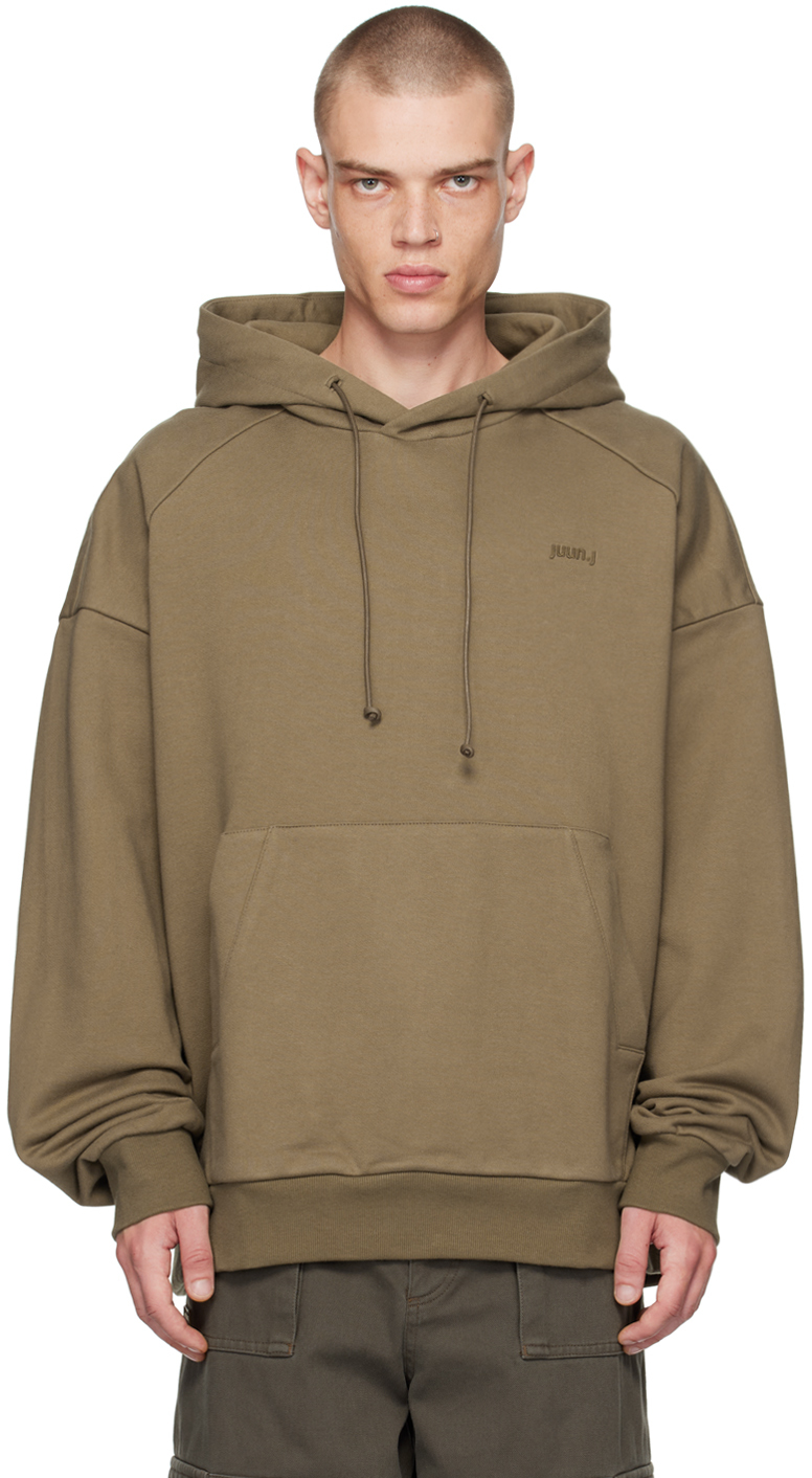 Juun. J Brown Embroidered Hoodie