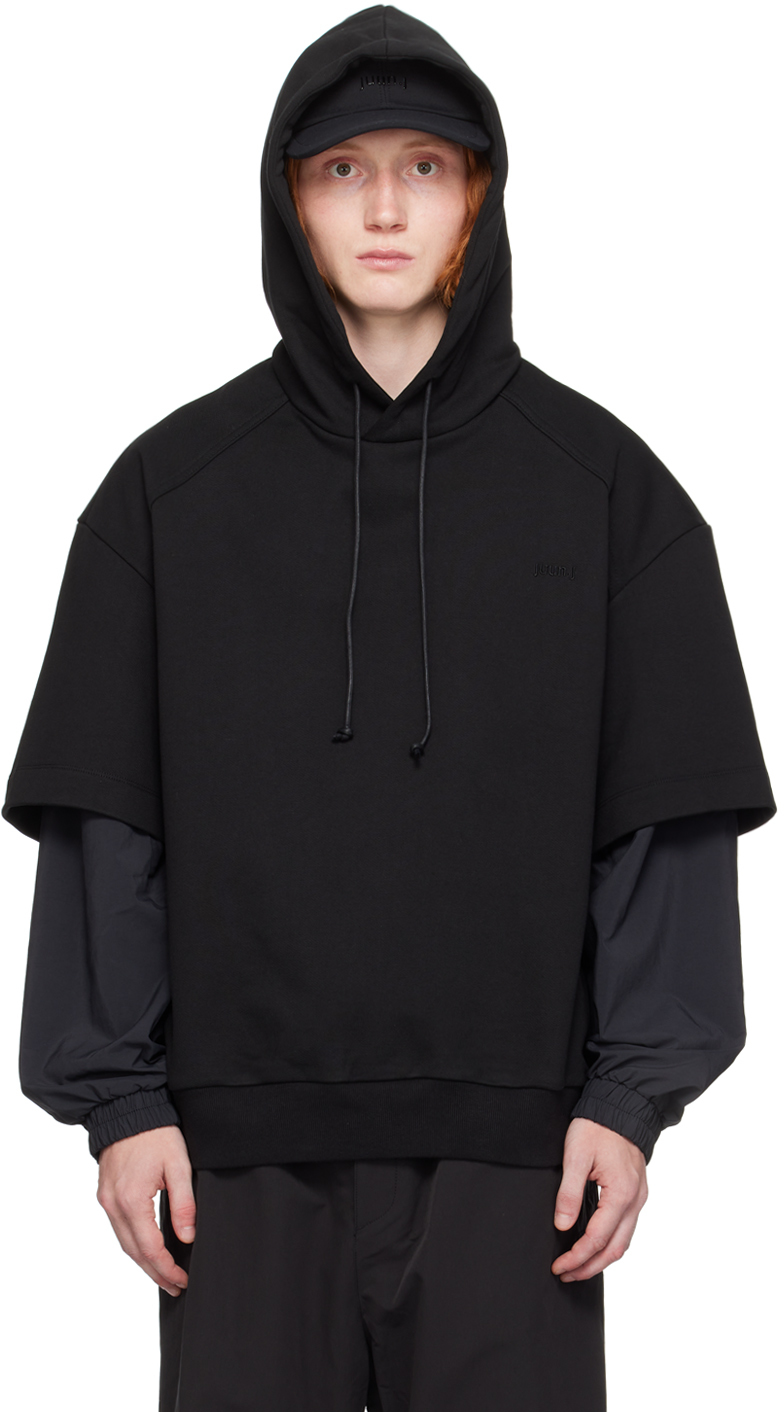 Black Dual Sleeve Hoodie