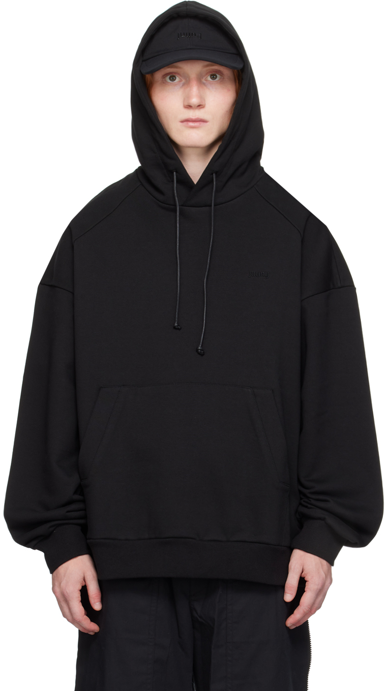 Juun. J Black Graphic Hoodie