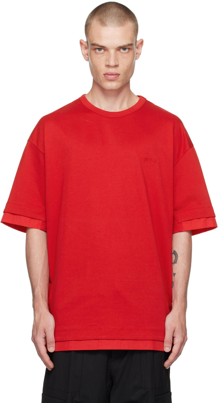 Juun. J Red Layered T-Shirt