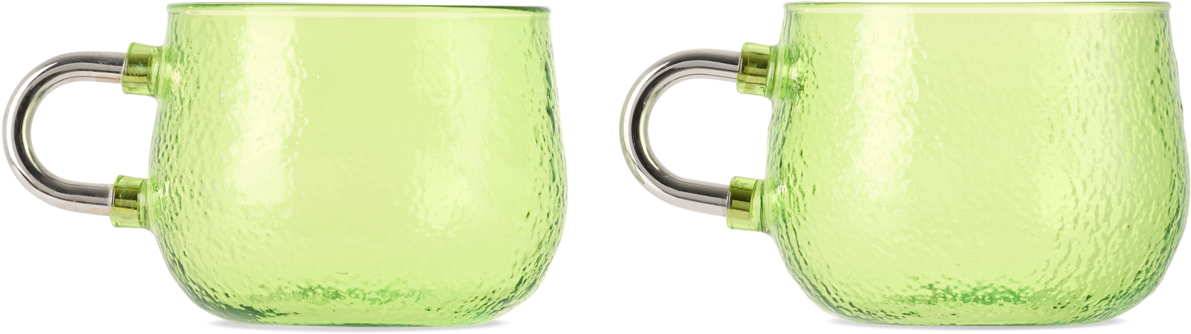 Tickle Silver & Green Slowly Rising Mug In Pistachio