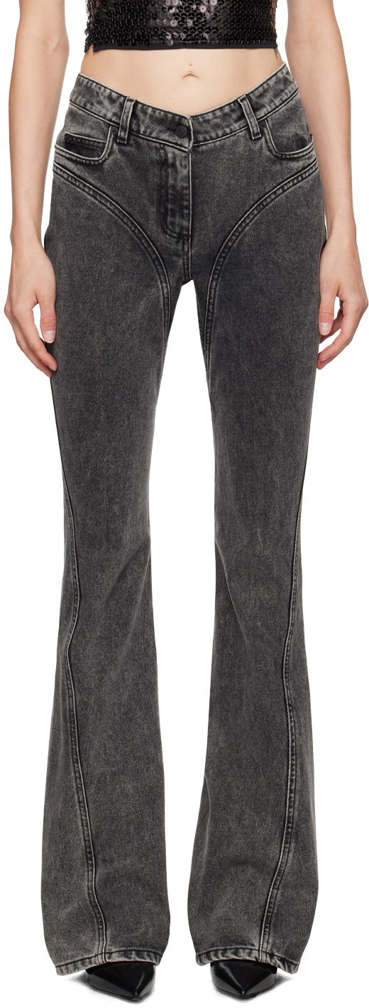 MUGLER BLACK FLARED JEANS 