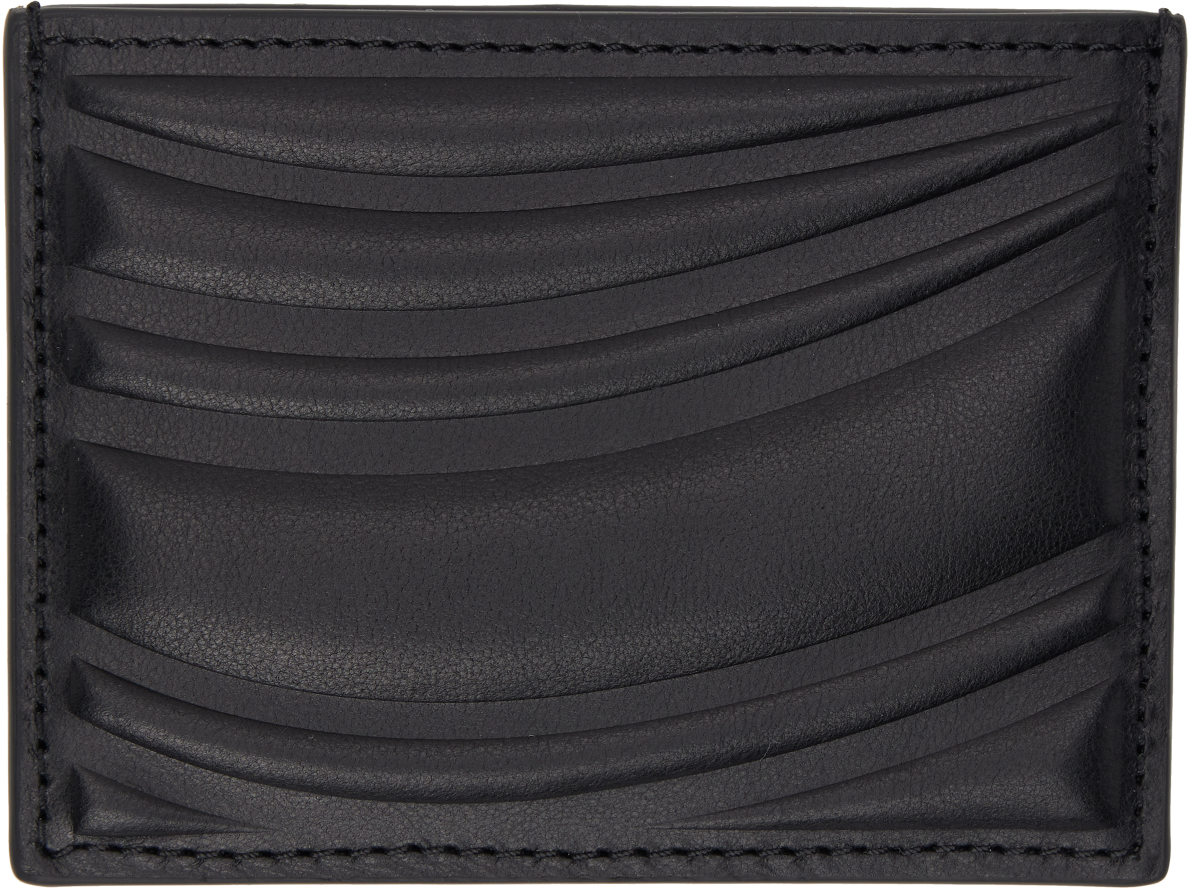 Black Embossed Spiral Card Holder